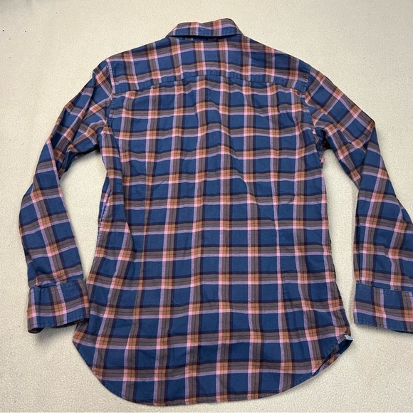 Bonobos Shirt Mens Small Short Blue Check Flannel Casual Button Up Long Sleeve - Picture 9 of 9